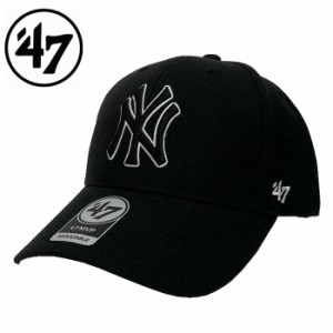 47 フォーティーセブン キャプ Yankees 47 MVP Black×Black＆White Logo メンズ レディース 野球 メジャー ヤンキース ベースボールキャ