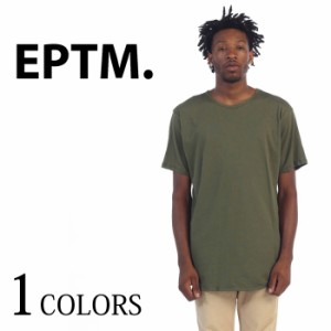 【EPTM(エピトミ)】COTTON TEE OLIVE [6130] 半袖 Tシャツ ストリート系 ロング丈 大きいサイズ LAブランド