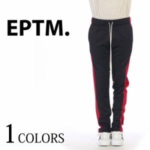 【EPTM(エピトミ)】 TECHNO TRACK PANTS BLK/RED [7712] ジャージ 裾ZIP ストリート系 ロング丈 大きいサイズ LAブランド