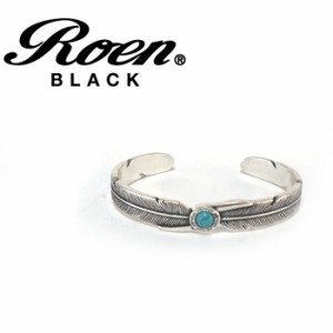 Roen BLACK【ロエンブラック】フェザーバングル ハウライトターコイズ ブレスレット[ro-302] シルバー アクセサリー メンズ
