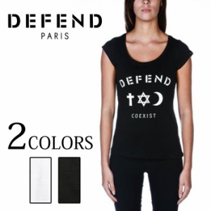 DEFEND PARIS ディフェンド パリス co-basic Tシャツ レディース  半袖 ブラック ホワイト ディフェンドパリ