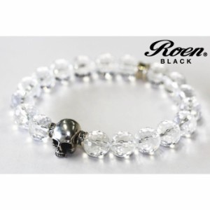 【送料無料】Roen BLACK ロエン アクセサリー クリスタル スカル ブレスレット 数珠 パワーストーン