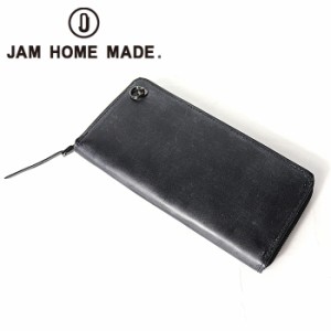 JAM HOME MADE ジャムホームメイド BLACK DIAMOND ブライドルレザージップロングウォレット / 長財布 ウォレット ブラック