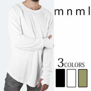 mnml ミニマル THERMAL THUMBHOLE RAGLAN L/S TEE　18ML-SP416L メンズ ストリート 長袖　ラグラン ロンＴ ドロップショルダー