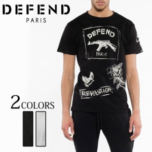 DEFEND PARIS ディフェンド パリス WINS DRAWING T-SHIRT Tシャツ ブラック ホワイト 半袖 おしゃれ ストリート系