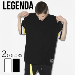 [送料無料]LEGENDA レジェンダ メッシュコンビ ルーズシルエットクルーネックTシャツ tシャツ トップス メンズ オーバーサイズ