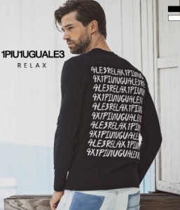 1PIU1UGUALE3 RELAX(ウノピゥウノウグァーレトレ)総柄バックプリントロングTシャツ ロンT メンズ ユニセックス おしゃれ ブランド 春夏 X