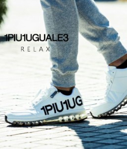1PIU1UGUALE3 RELAX ウノピゥウノウグァーレトレ リラックス サイドロゴエアースニーカー メンズ ローカット 男性 シューズ 靴 カジュア