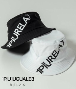 1PIU1UGUALE3 RELAX ウノピゥウノウグァーレトレ リラックス ロゴバケットハット サファリハット 帽子 ユニセックス カジュアル ストリー