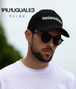 1PIU1UGUALE3 RELAX ウノピゥウノウグァーレトレ リラックス ダブルロゴキャップ 帽子 CAP フリーサイズ カジュアル スポーツ ブランド 