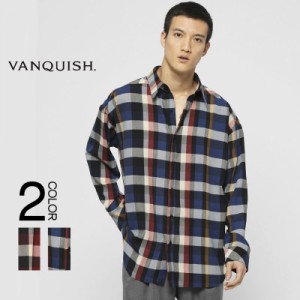 SALE セール 50%OFF VANQUISH ヴァンキッシュ NEURON チェックシャツ オーバーサイズ メンズ BITTER ビター [VJS1311]