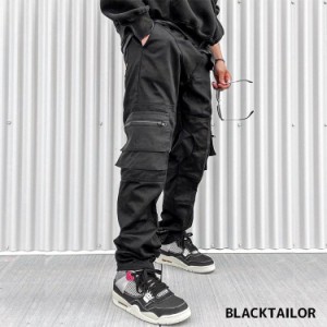 BLACKTAILOR ブラックテイラー X4 CARGO BLACK メンズ カーゴパンツ ジョガーパンツ メンズファッション パンツ おしゃれ ストリート 伸