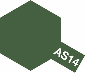 タミヤ エアーモデルスプレー AS14 オリーブグリーン 塗料