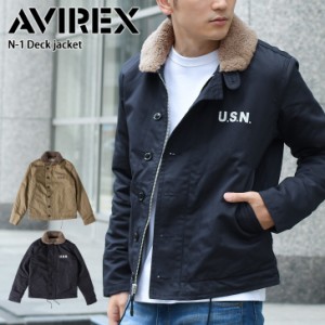 新作 AVIREX アヴィレックス デッキジャケット N-1 PLANE JACKET メンズ アウター コート ブルゾン ジャケット 裏ボア N1 防寒 厚手 ミリ