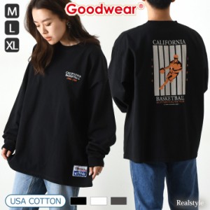 新作 Tシャツ メンズ レディース 長袖 ブランド ロンT 厚手 おしゃれ USAコットン Goodwear グッドウェア 2J7-13504