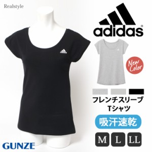 新作 Tシャツ 半袖 フレンチスリーブ レディース トップス アディダス adidas 吸汗速乾 AP6652 ブラック 黒 伸縮性 スポーツ