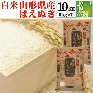 白米 山形 はえぬき10kg (5kg×2袋) 令和5年産【送料無料 [翌日配送]/北海道沖縄へのお届けは別途送料760円】