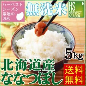 令和5年産 無洗米 北海道産 ななつぼし5kg 特Ａ獲得米 送料無料 [翌日配送]/北海道沖縄へは別途送料760円