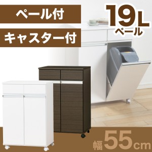 送料無料 ダイニングダストボックス 2ドア フタ付19Lペール2個 メーカー直送/代引/同梱/返品不可/個別送料