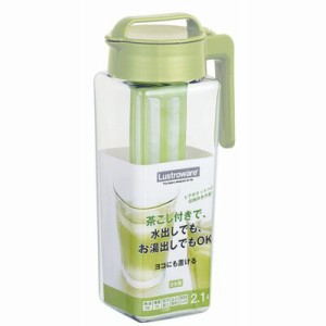 【●日本製】 岩崎工業 タテヨコ・茶こし付スクエアピッチャー2.1 ＭＣ 冷水筒 ボトル