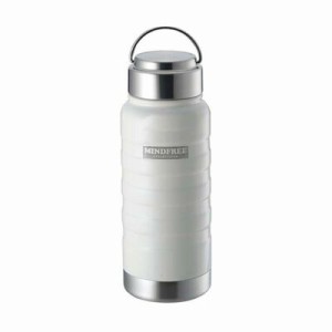 MINDFREE 【マインドフリー】 ステンレスボトル 550ｍｌ ホワイト 水筒 保温 保冷 ボトル ステンレスボトル 0.5L おしゃれ タフボトル
