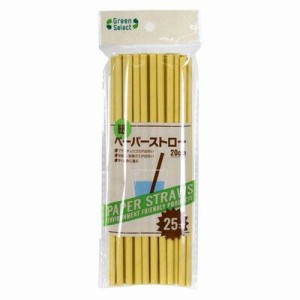 GreenSelect エコペーパーストロー25本 大和物産