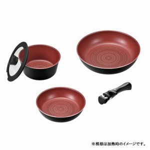 【欠品。2月入荷】【送料無料】クックサイン ダイヤモンドコートIH対応クックウェア5点セットA パール金属