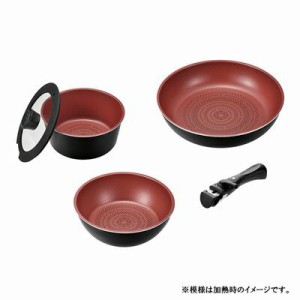 【欠品。2月入荷】【送料無料】クックサイン ダイヤモンドコートIH対応クックウェア5点セットB パール金属