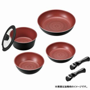 【欠品。2月入荷】【送料無料】クックサイン ダイヤモンドコートIH対応クックウェア7点セットA パール金属