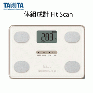 タニタ 体組成計 Fit Scan シンプル トレンド ライフスタイル スッキリ デザイン 自動認識 カンタン測定 手軽に健康管理 体重 体脂肪率 