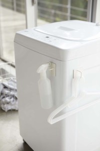 山崎実業 マグネットスプレーフック プレート 2個組 ホワイト 洗濯機 壁面 収納 PLATE YAMAZAKI