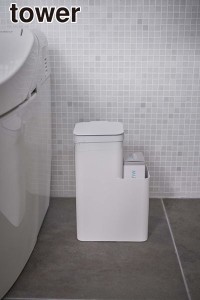 【送料無料】山崎実業 収納付きトイレポット タワー ホワイト トイレ 収納 トイレットペーパー ラック 棚 tower YAMAZAKI