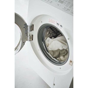山崎実業 ドラム式洗濯機ドアパッキン小物挟まり防止カバー プレート ホワイト YAMAZAKI PLATE