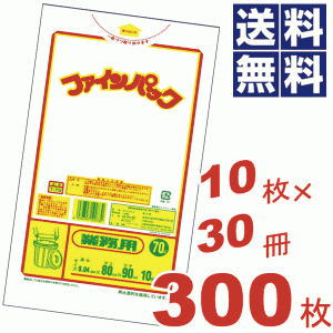 お徳用！ファインパック業務用厚口半透明ポリ袋70L(80×90cm)★10枚×30冊=300枚セット T-73 #16