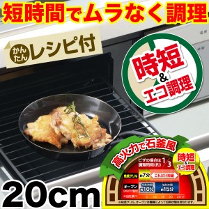 日本製 魚焼きグリルで使える ラクッキング 鉄製片手グリルパン 20cm ムラなく旨味を凝縮 HB-0373 #10