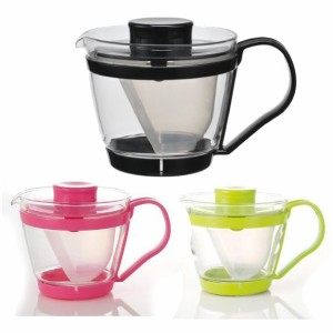 iwaki 電子レンジ用茶漉し付ティーポット レンジのポット・茶器　ももいろ完売