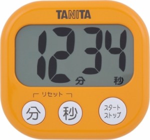 タニタ デジタルタイマーでか見えタイマー アプリコットオレンジ TD-384OR #10