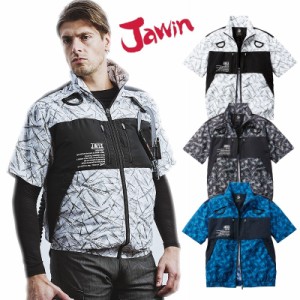 空調服(R)半袖ジャンパー 自重堂 JAWIN 54160 作業服のみ（ファンなし）ポリエステル100％ EL(3L)