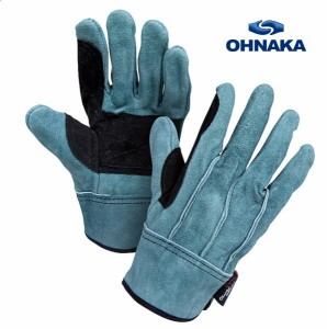 牛革手袋 床革 背縫い 103AW-OIL 2重アテ付き オイル革手袋 10双組 大中産業 OHNAKA