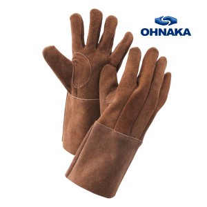 作業革手袋 アルベローブ床溶接用5本指 BR-5007 内縫い 10双組 床革 大中産業