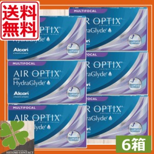 コンタクトレンズ　処方箋不要　エアオプティクスプラス ハイドラグライド遠近両用×6箱　送料無料　マルチフォーカル　アルコン　チバビ