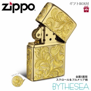 ハワイアンジュエリー zippo ライター ジッポ ブランド プルメリア バイザシー komono BOX-FL102B ハロウィン ギフト