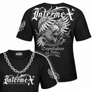 半袖 Tシャツ 服 INTERMEX (インターメックス) 鷲 鷹 itm-059 黒 白 ギャング バイカー ライダース バイク乗り B系 HIPHOP系 チカーノ メ