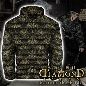 中綿ジャケット 服 DIAMOND JAPAN dj-181 クロコ総柄 黒 金 防寒 秋冬 ヤクザ ヤンキー オラオラ 悪羅悪羅 オラオラ系 服 派手 メンズ フ