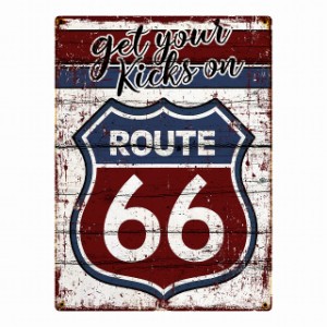 ルート66 Route 66 Gタイプ アメリカンスタイル 木製パネル 200x270mm ビンテージ アメカジ アメリカ雑貨 木製 ロードプレート インテリ