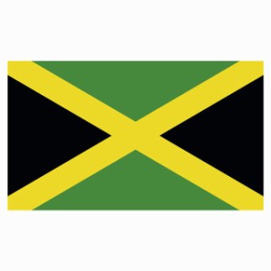 270x155mm ジャマイカ Jamaica 国旗 ステッカー シール National Flag 国 旗 塩ビ製