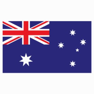 270x155mm オーストラリア Australia 国旗 ステッカー シール National Flag 国 旗 塩ビ製