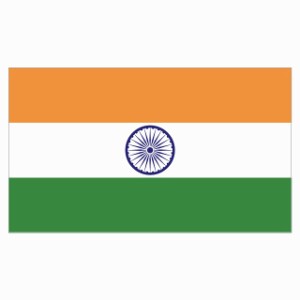 270x155mm インド India 国旗 ステッカー シール National Flag 国 旗 塩ビ製