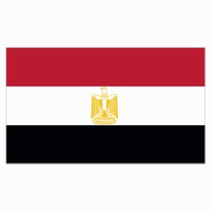 150x86mm エジプト Egypt 国旗 ステッカー シール National Flag 国 旗 塩ビ製