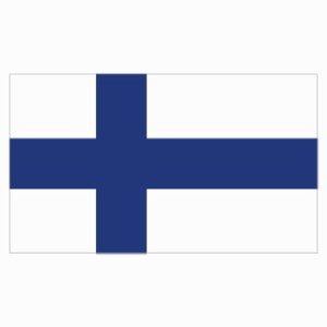 150x86mm フィンランド Finland 国旗 ステッカー シール National Flag 国 旗 塩ビ製